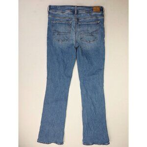 American Eagle Outfitters 8 Long Womens 34" Inseam Kick Boot Blue Denim Jeans